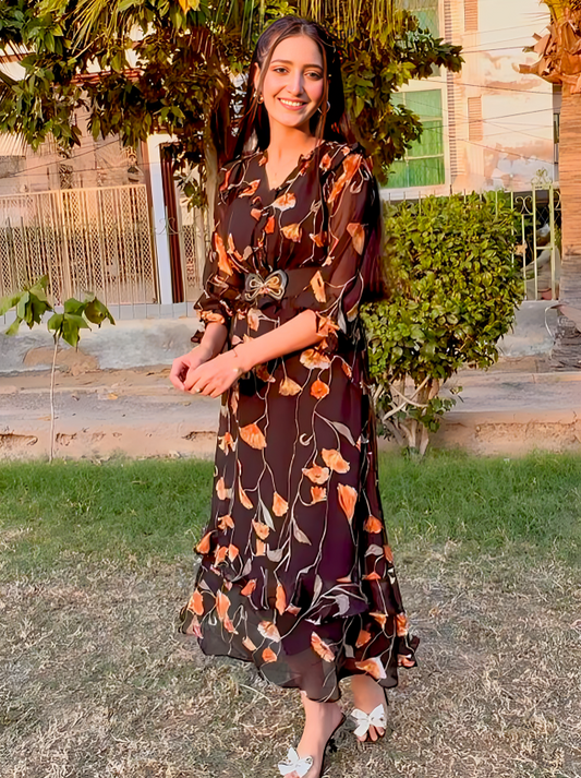 Black Floral Maxi Dress – Lussuza Limited Edition